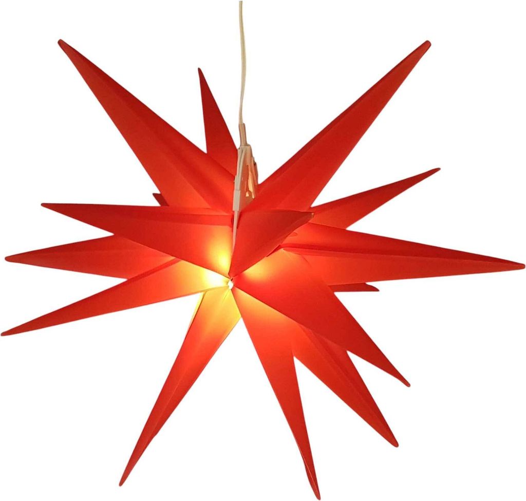 Star-Max LED Kunststoffstern 35 Cm, Gelb – Batteriebetrieben, Mit Timer, Für Innen & Außen