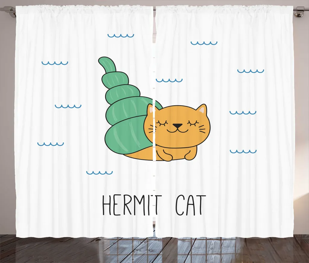 Tenda Rustica Gatto ABAKUHAUS 280x175 cm Verde e Arancio per Soggiorno