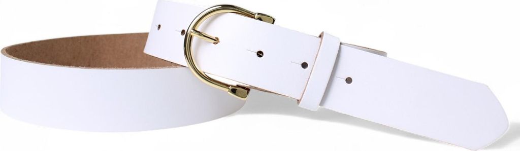 FRONHOFER Damen Ledergürtel 3,5 cm vergoldete Hufeisen Gürtelschnalle, echt Leder