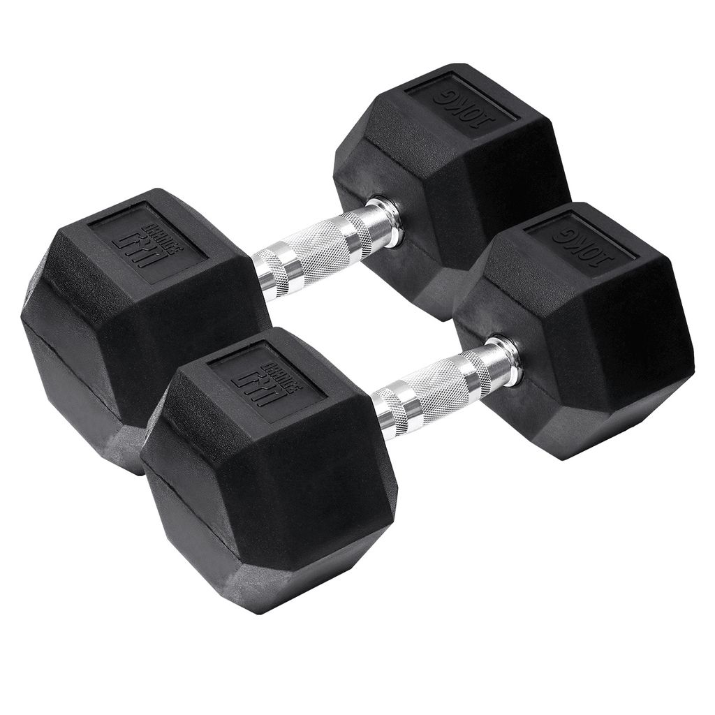 Orange Gym Hex-Hantel 2 x 10 kg Schwarz