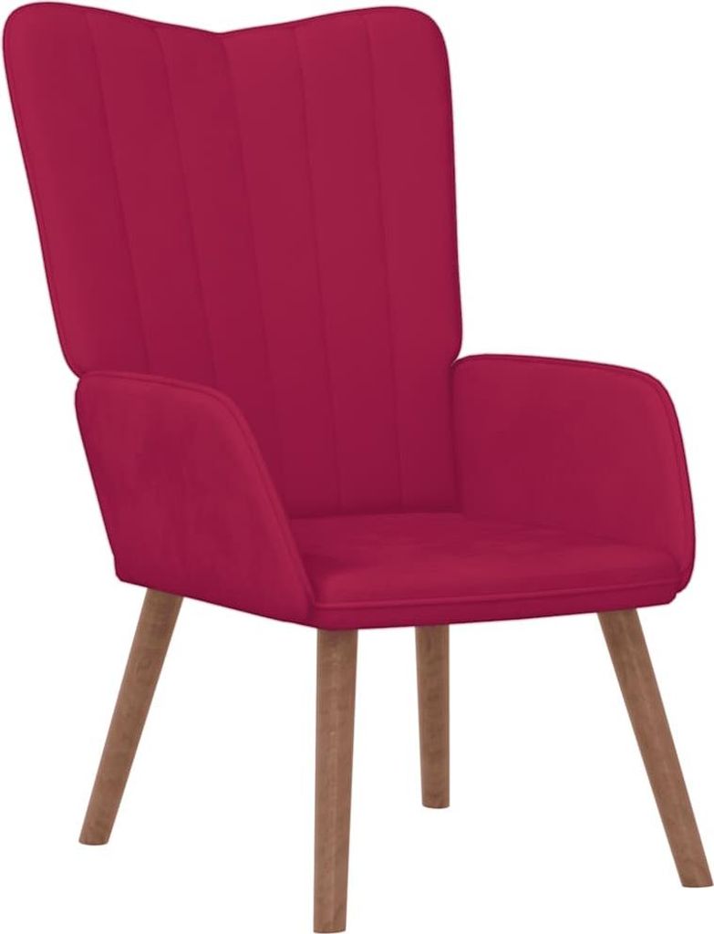 vidaXL Relaxsessel Weinrot Samt
