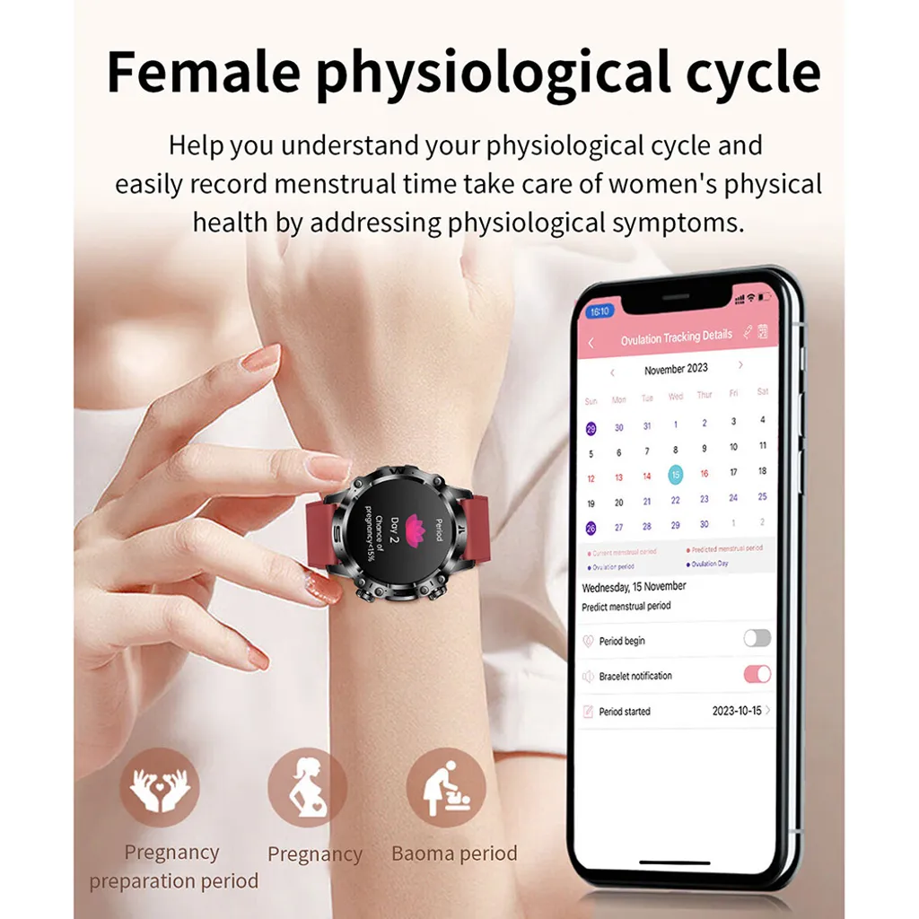 Smartwatch AMOLED ET482 Écran 1,43 Pouces avec Traqueur de Santé Bleu - 6