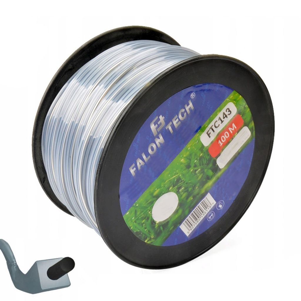 100m 4-Kant 2,4mm Faden +verstärktem Kern für fast alle Freischneider Motorsense
