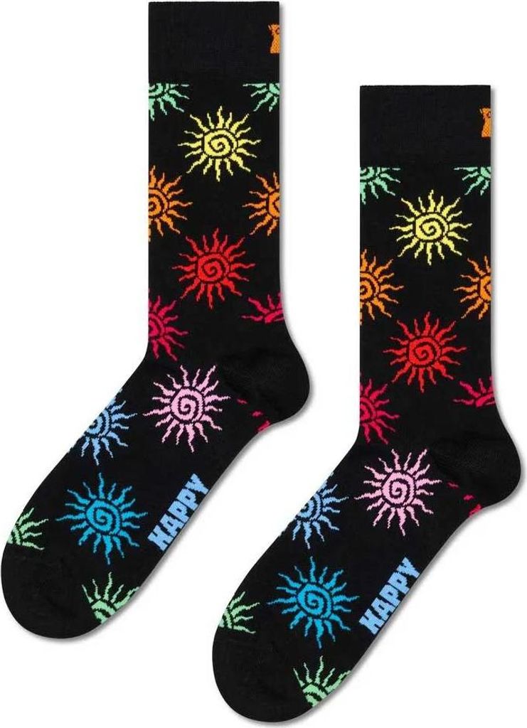 Happy Socks Sun Crew-socken Schwarz EU 36-40 Herren,Damen Schwarz EU 36-40