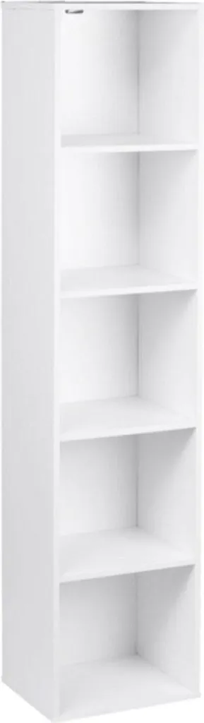 Étagère de Rangement Blanche 6 Étages Bolt Edge - Colonne Bibliothèque