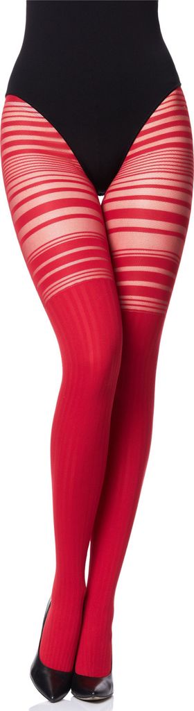 Merry Style Damen Strumpfhose MS 252(Rot, L) .
