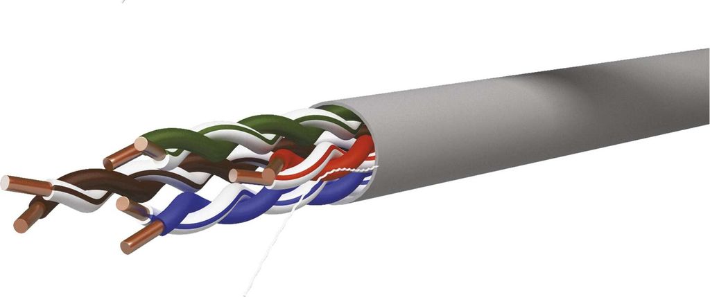 EMOS UTP Netzwerkkabel CAT 5e, 100m, PVC, CAT5e-Patchkabel UTP, CCA-Draht, Gigabit LAN Kabel, ungeschirmtes Ethernet Kabel, für Innenbereich, S9137