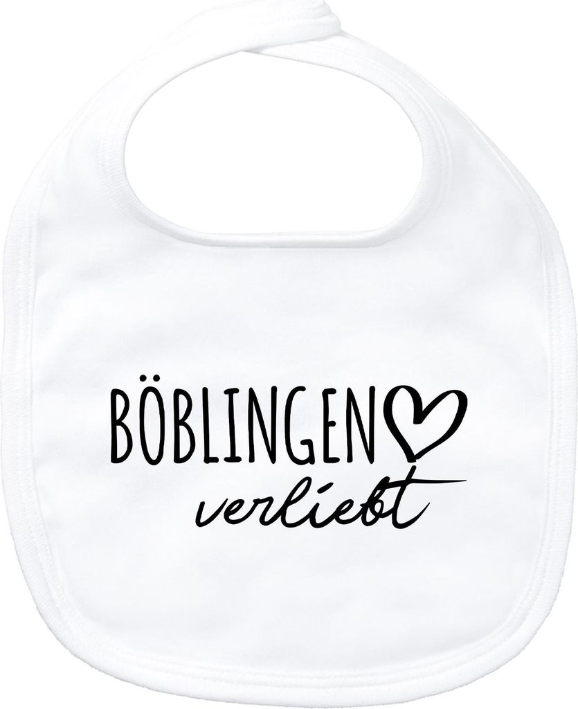 Huuraa Baby Lätzchen Böblingen verliebt White Klettverschluss Baumwolle Latz Geschenkidee