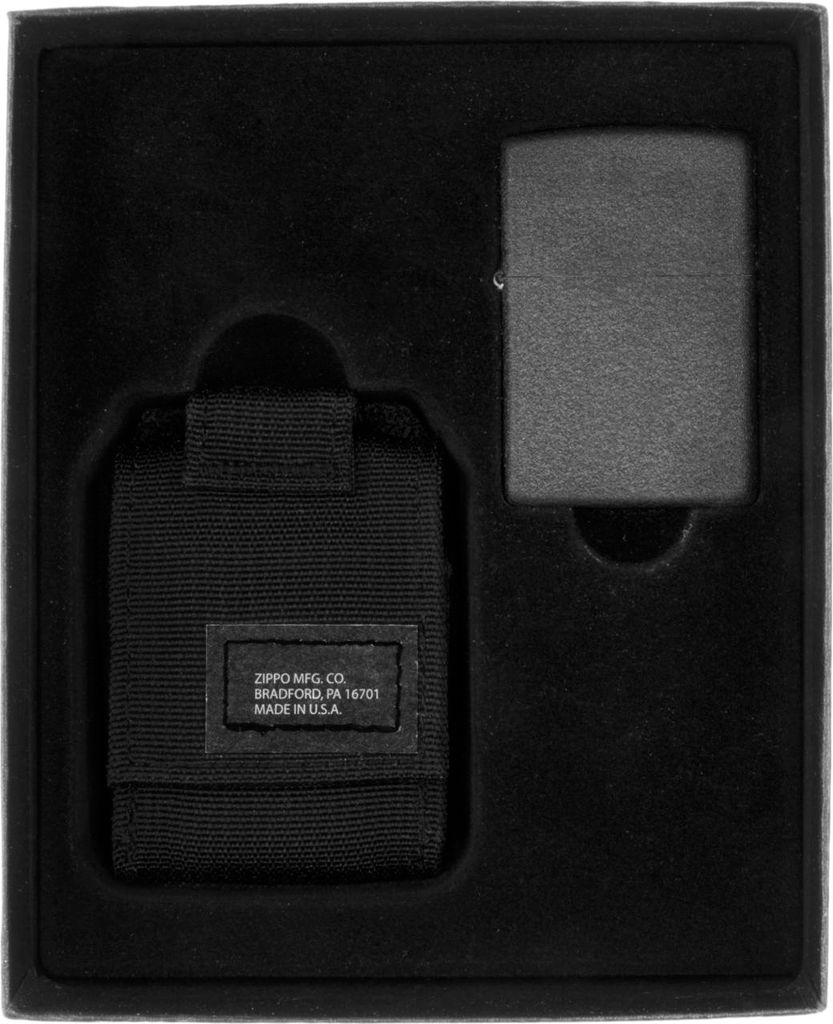 Zippo Feuerzeug Set BLACK CRACKLE CASE BLACK 60005678 Produktbild 