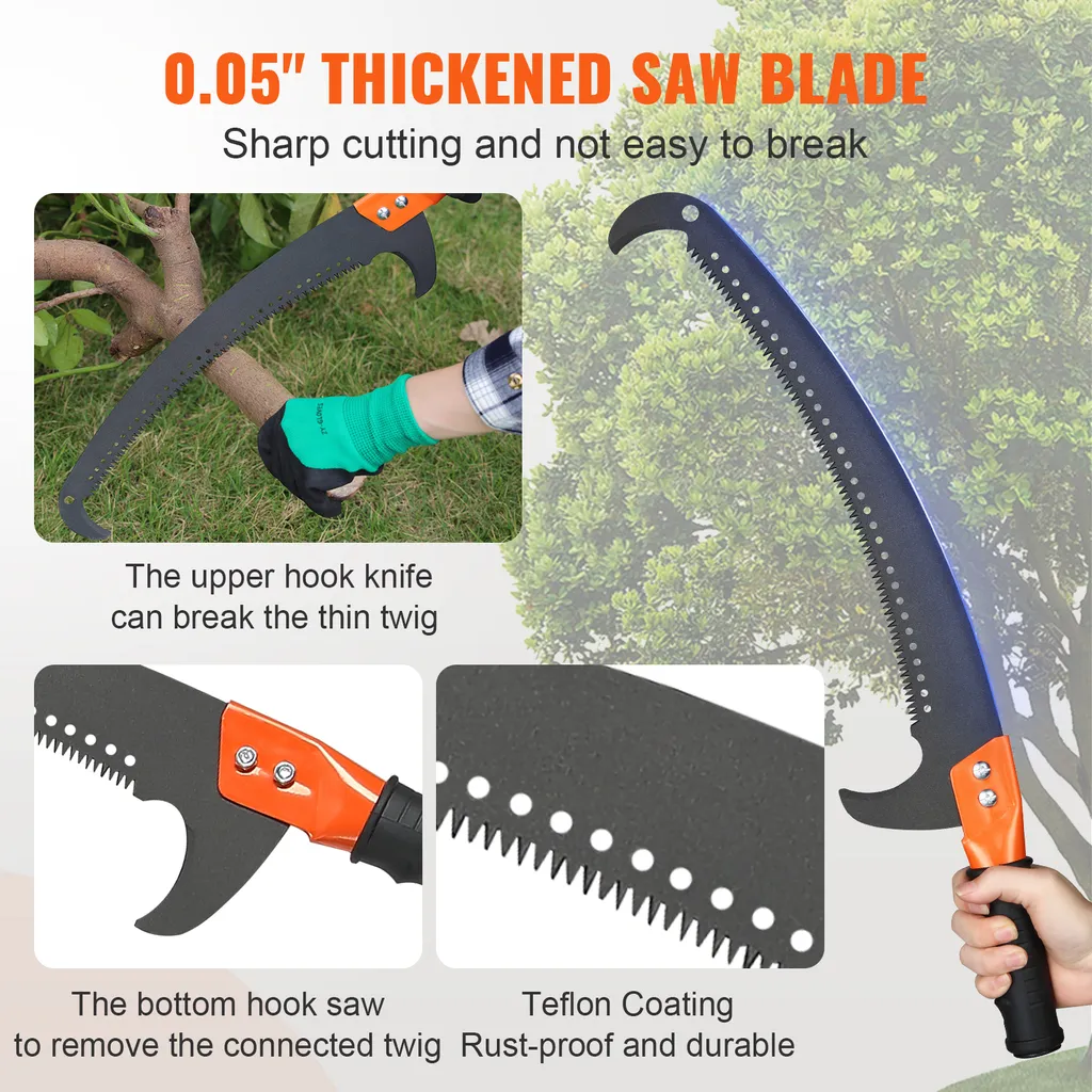 Sécateur extensible télescopique pour branches hautes et palmiers