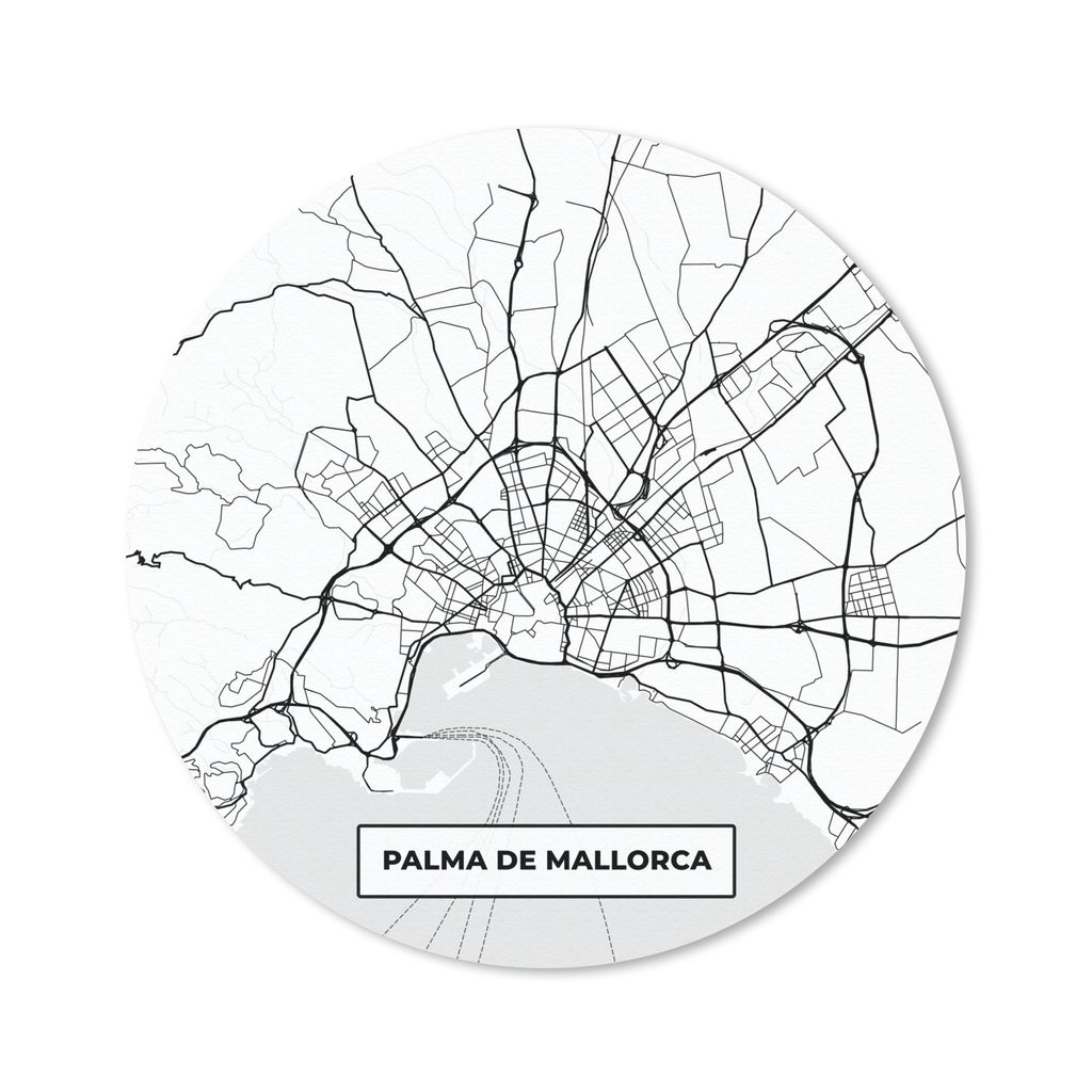 MuchoWow® Mauspad Mousepad Karte - Mallorca - Stadtplan - Produktbild 