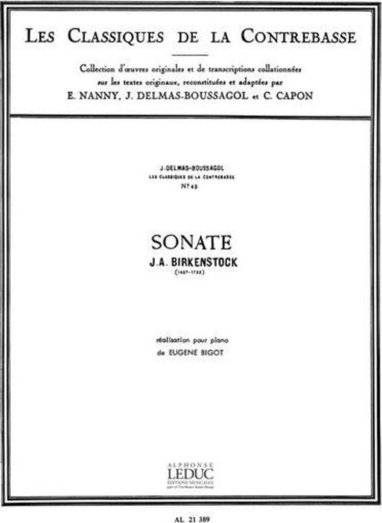Sonate pour contrebasse etpiano