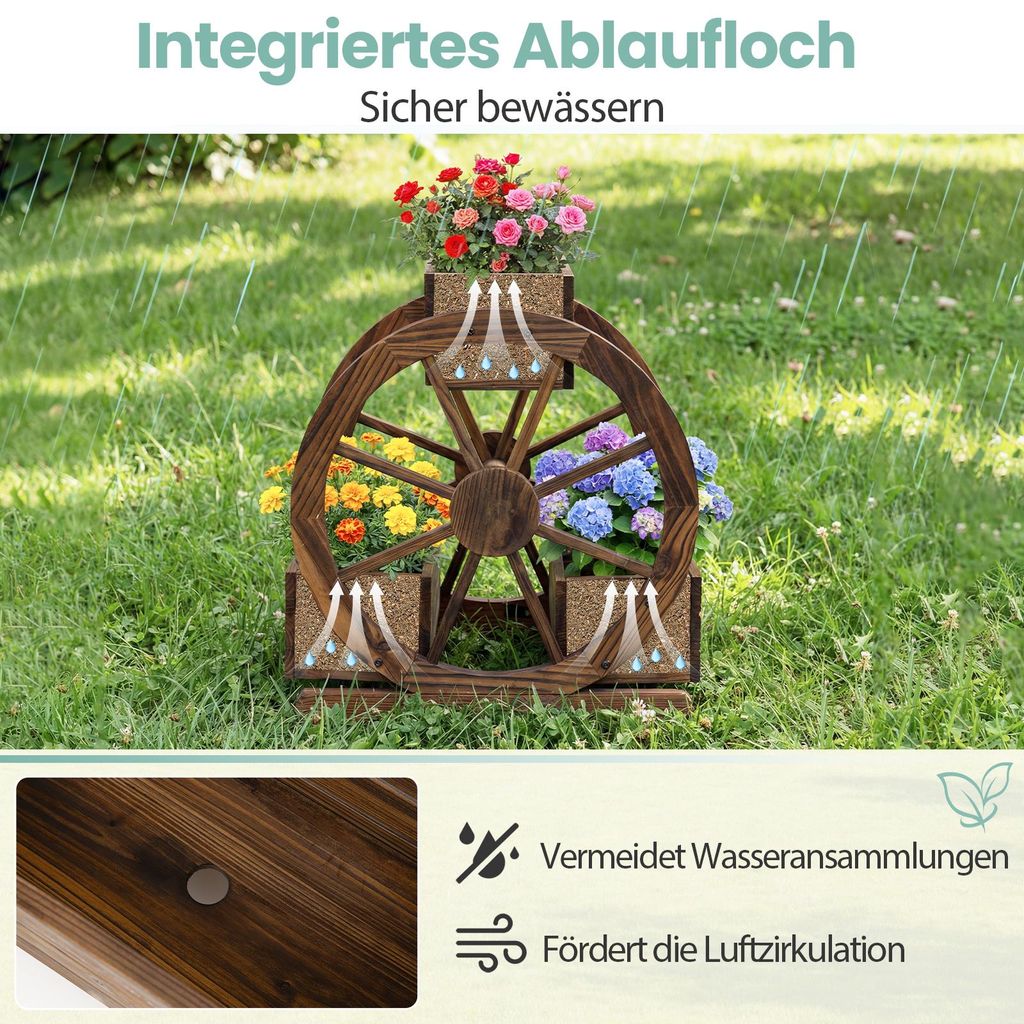 blumenkasten konsole Blumenkasten aus massivem Holz in Wei mit Leinen Griffen  Dekorie GmbH