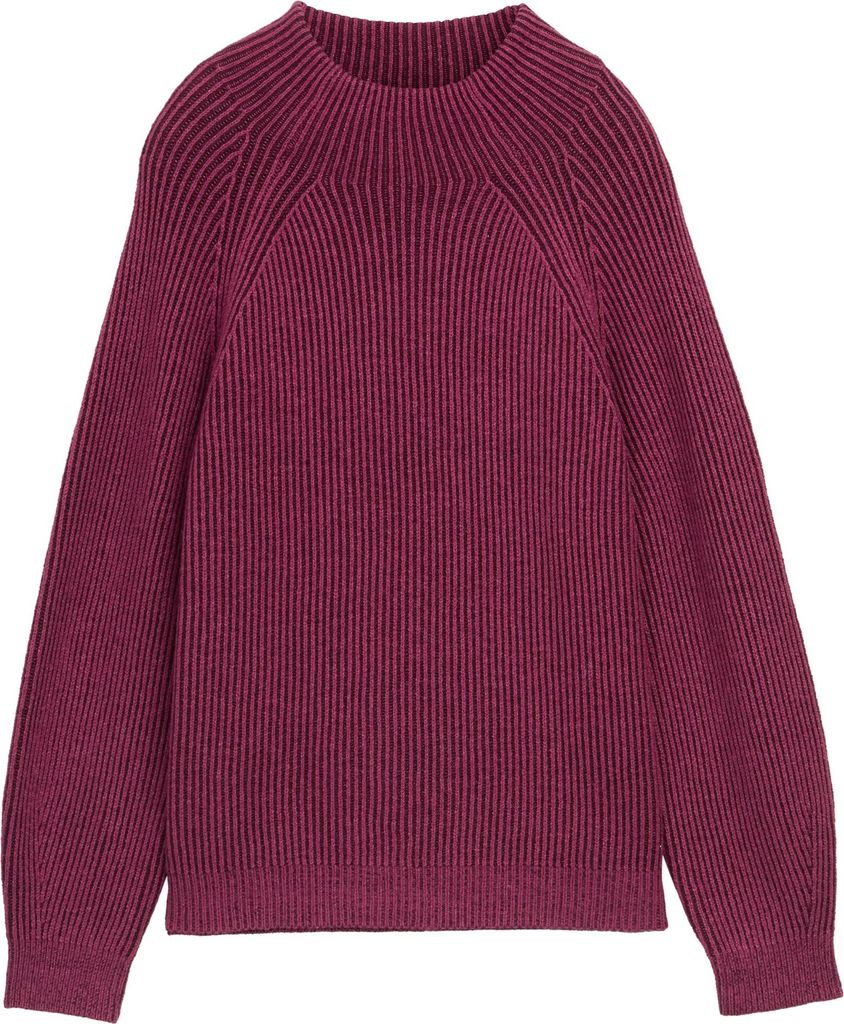 Loose Fit Strickpullover mit Stehkragen