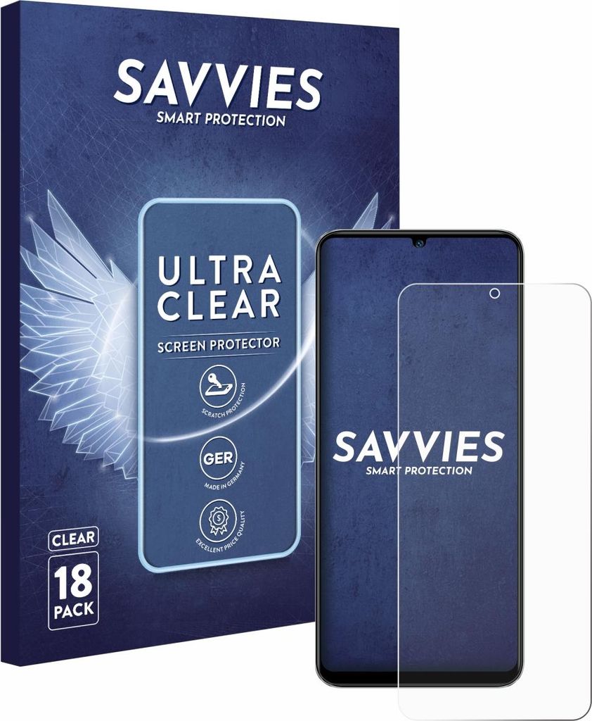 18x Für KXD 13C Schutzfolie Savvies Displayschutz Display Schutz Folie Klar Transparent