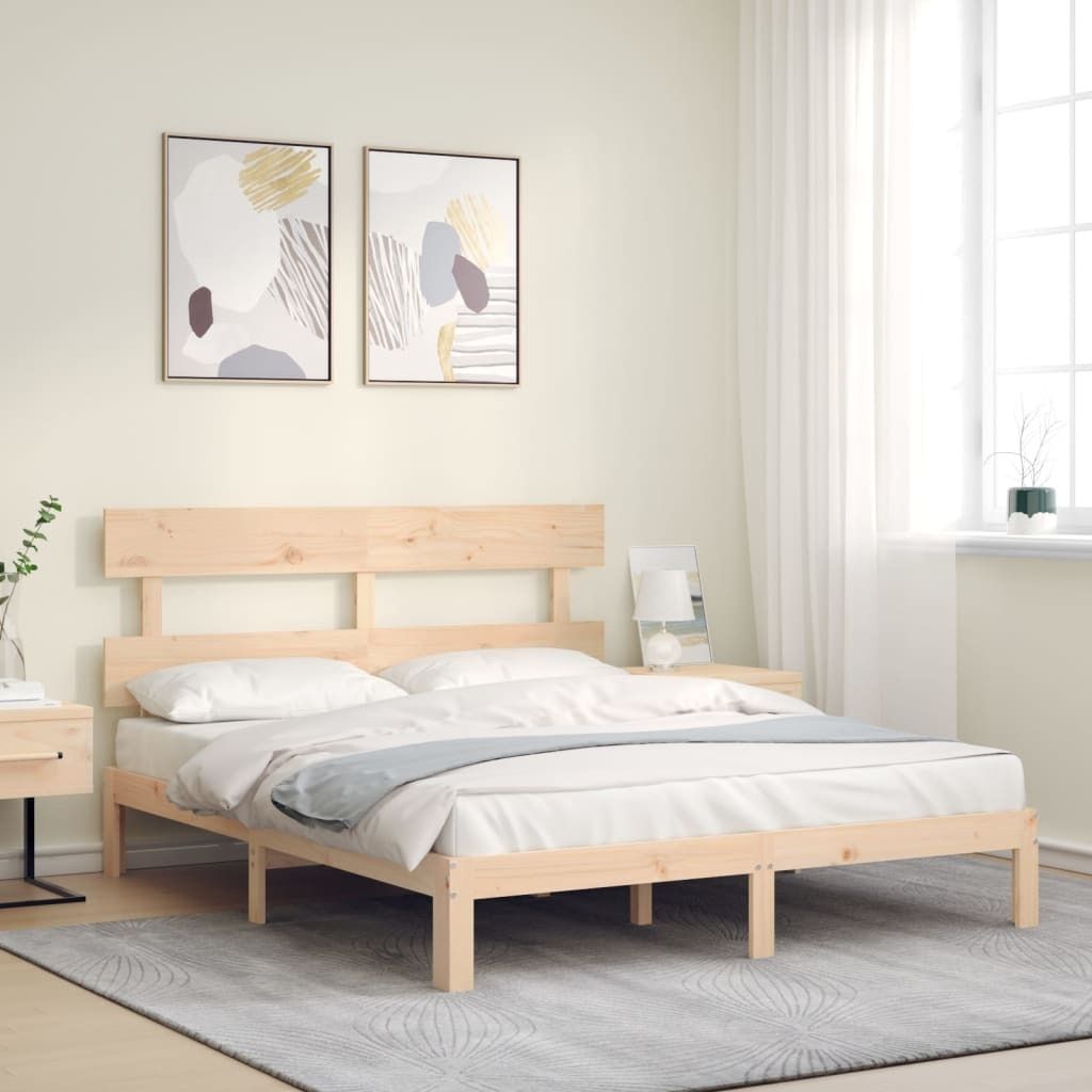 Maison Exclusive - Massivholzbett ohne Matratze 160x200 cm Kiefernholz