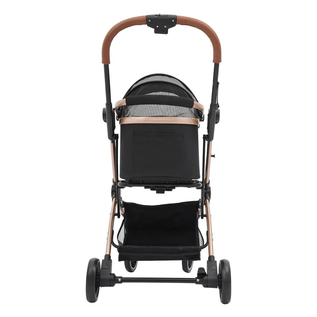 Poussette animaux 4 roues : solution pliable pour transport sans effort