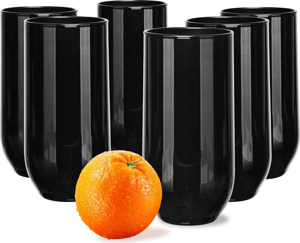 Glasmark KROSNO, 400ml, Set von 6, Trinkgläser, Longdrinkgläser, Wassergläser, Saftgläse, Cocktailgläser, Spülmaschinenfest, Perfekt für Zuh...