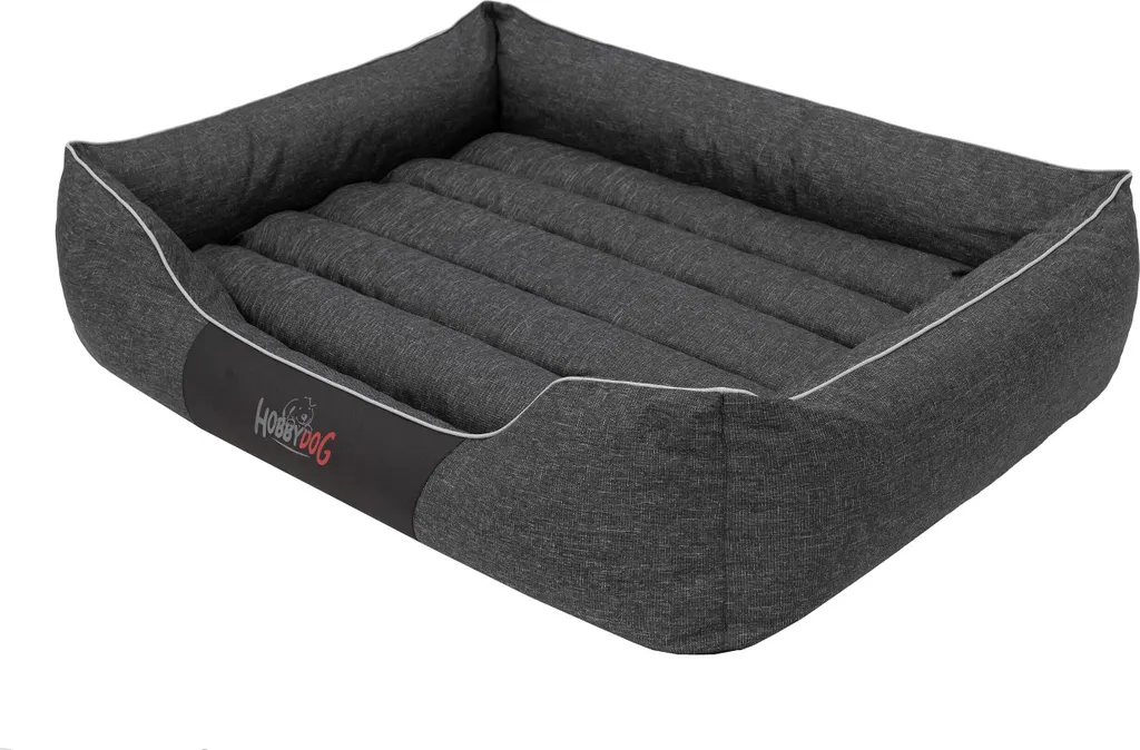 Letto per Cani XL 85x65 cm Nero - Cuscino Ortopedico in Eco Lino