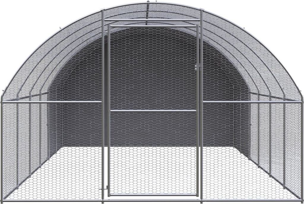 vidaXL Poulailler d'extérieur 3x6x2 m Acier galvanisé Image du produit 