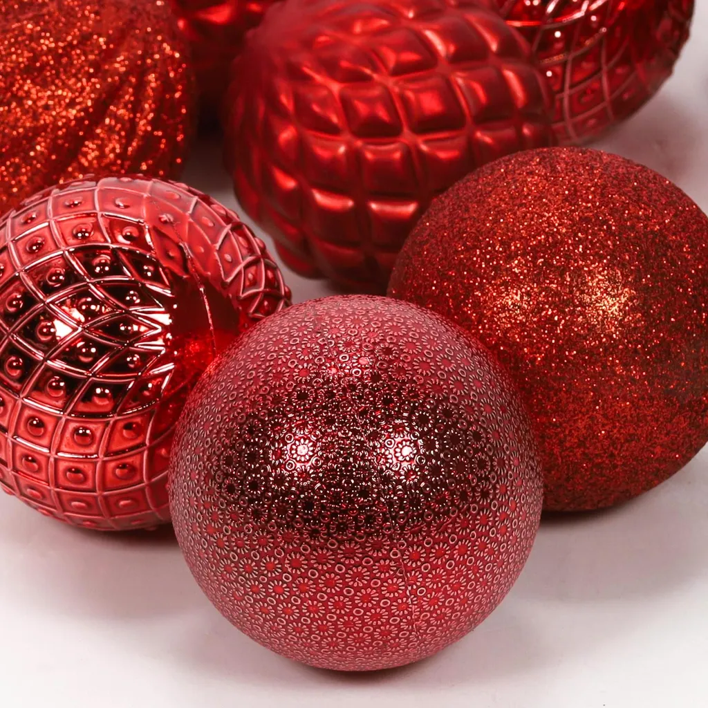 Lot de 35 boules de Noël 6 cm incassables pour décoration de fête - 5