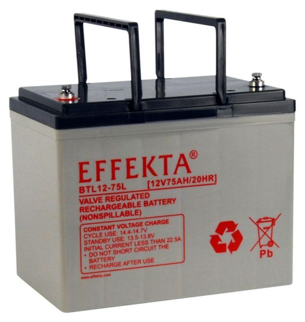 Effekta BTL 12-75LX Blei-Vlies Akku AGM VRLA 12V 75Ah Produktbild 