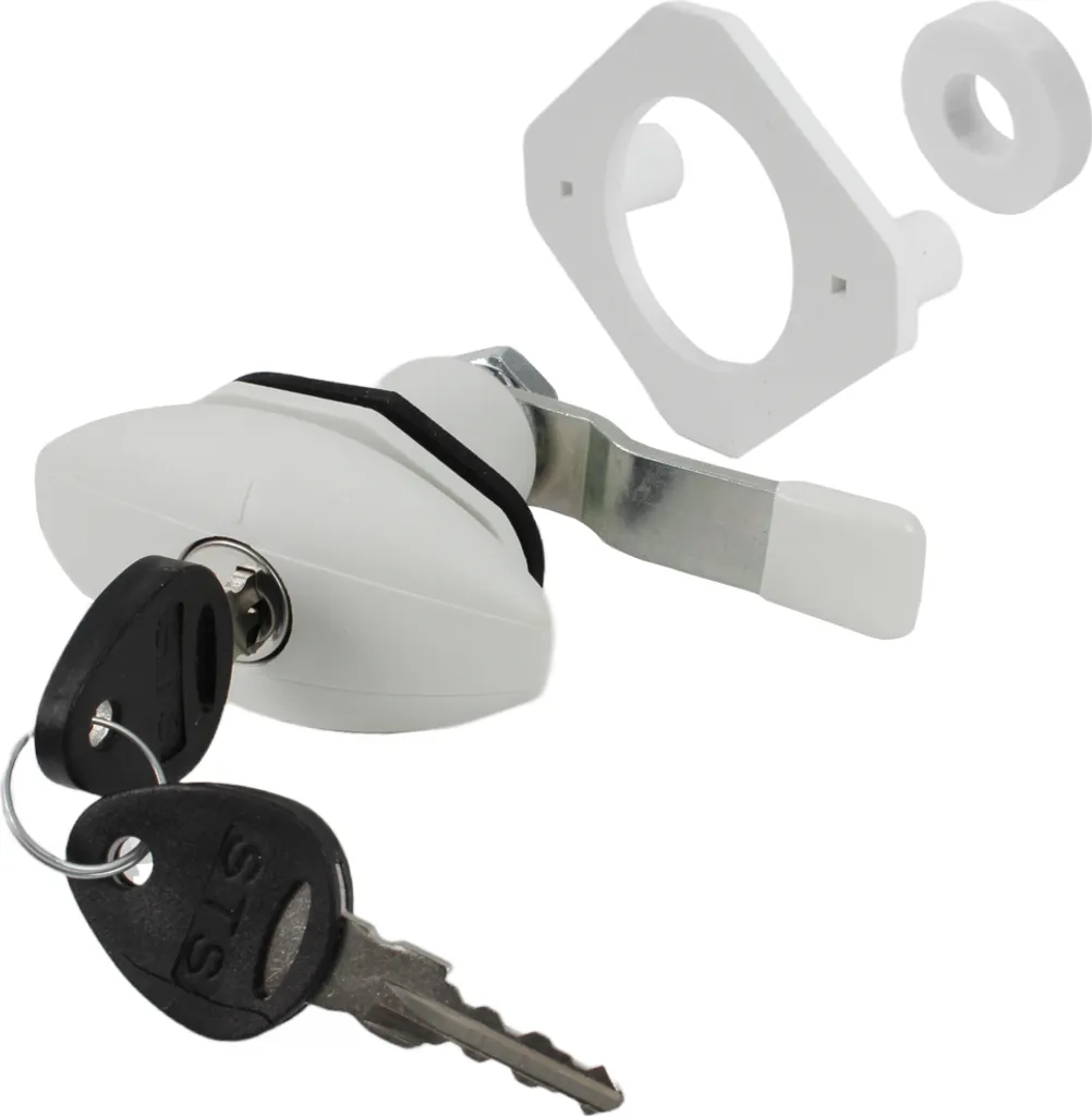 Serrure Push Lock Ellipse Blanche : Réparez votre Volet de Camping-Car