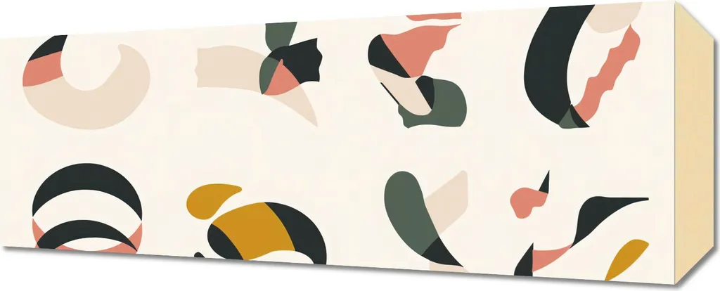 Toile abstraite Image 50 x 20 cm Improvisation colorée