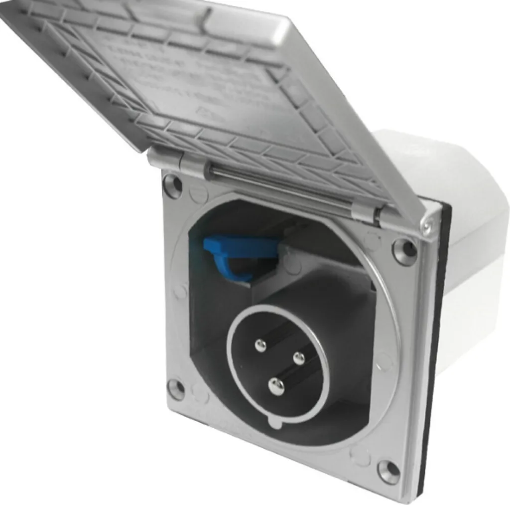 Remplacer Prise Caravane Cassée - Prise CEE IP44 Argentée Étanche 220V 240V