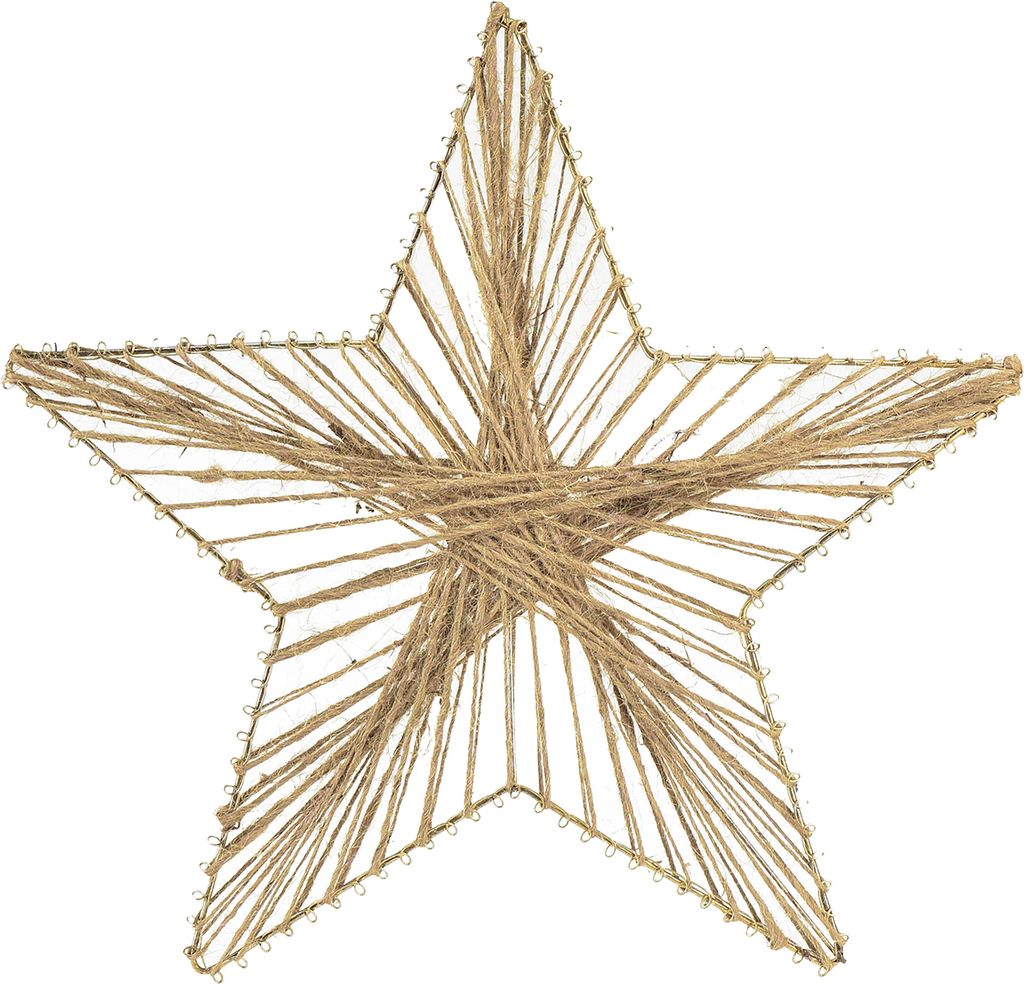 Stern Jute Natur Rustikaler Weihnachtsstern 30cm 4St - Natürliche Weihnachtsdeko & Türschmuck, 4 Stück