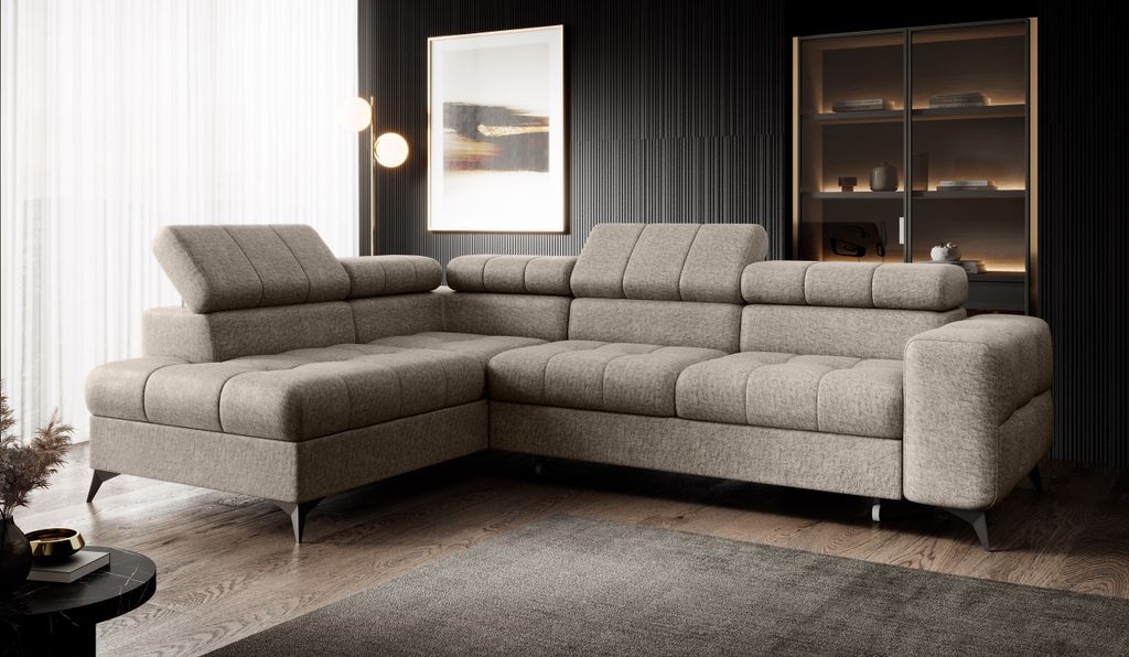 Modular Ecksofa - Pudding L Funktionelle Eleganz mit Vielseitigen Komfort- und Stauraumlösungen Links INFINITY 2
