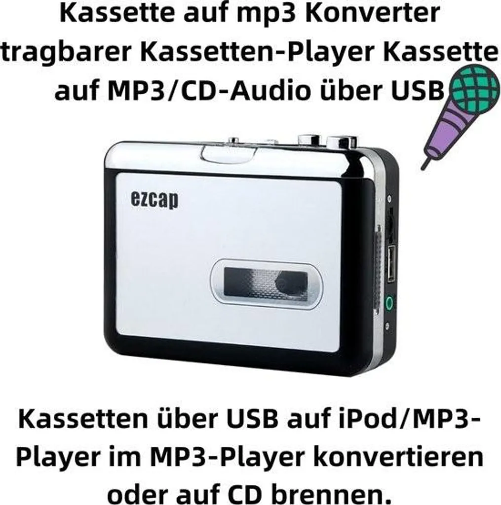 Digitalizza Cassette Audio: Convertitore MP3 USB di Design - 2
