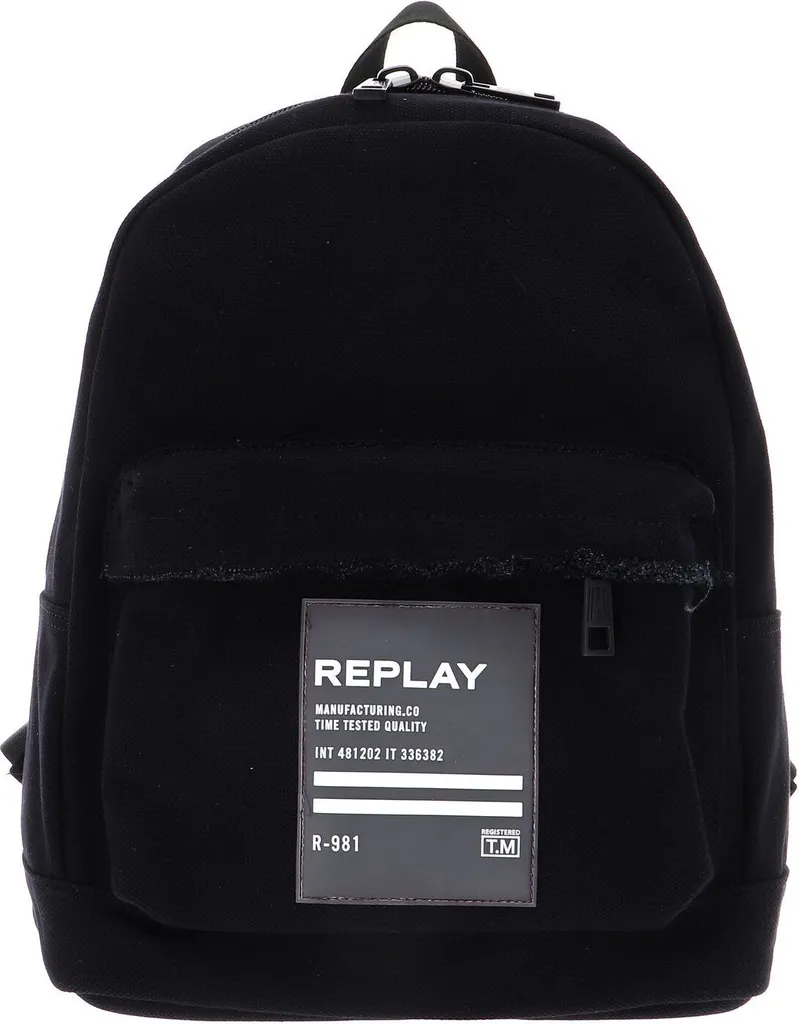 Sac à Dos REPLAY Noir pour vos Sorties et Loisirs - Coton Canvas Souple