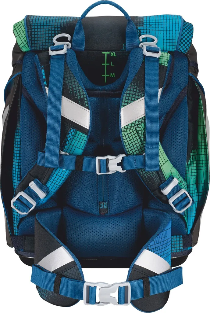 Sac d'école Scout Alpha Set 4 pcs Blue Pixel - Cartable enfant robuste