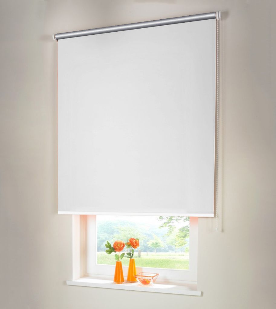 Seitenzugrollo Verdunkelungsrollo THERMO 130 x 180 cm weiß Kettenzugrollo lichtundurchlässig