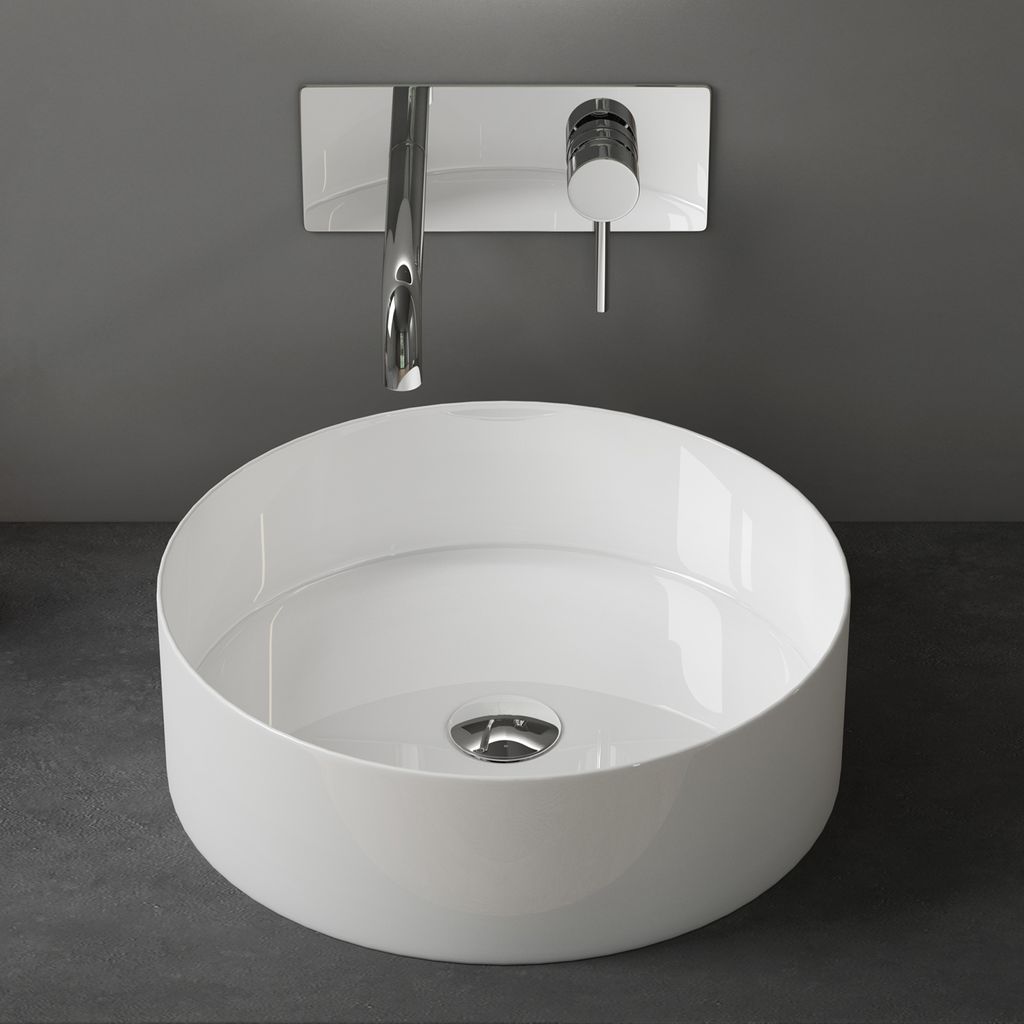doporro Aufsatzwaschbecken Keramik Waschbecken Rund Produktbild