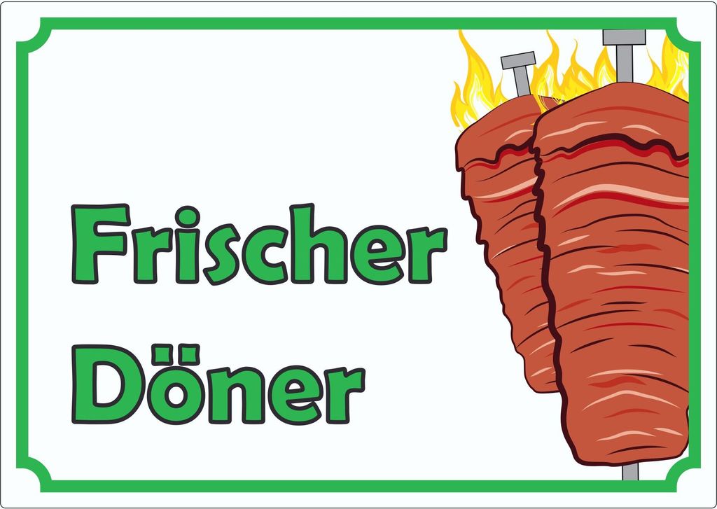 Frischer Döner Aufkleber A0 (841x1189mm)