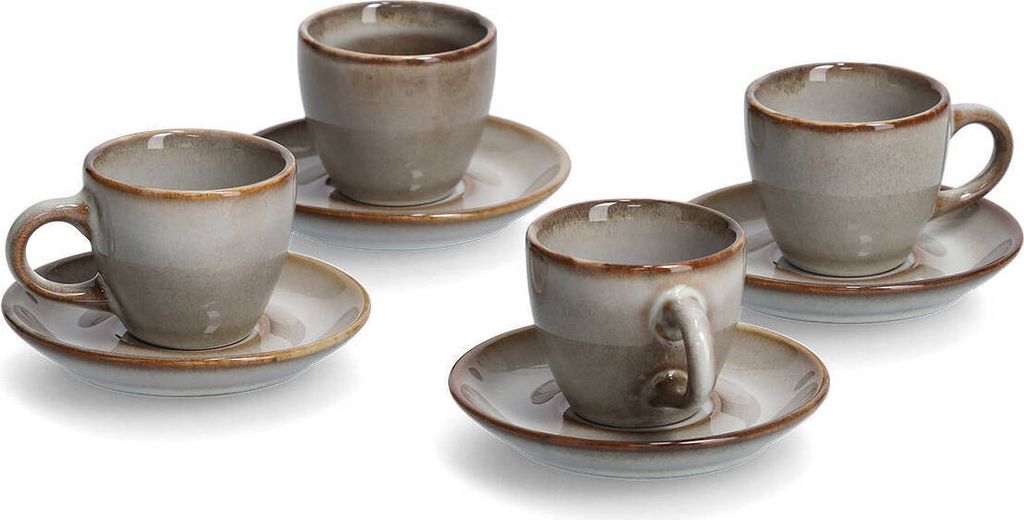 Zeller 8-teiliges Espressoset, Keramik, 6x5,5 cm, 60 ml, Produktbild 