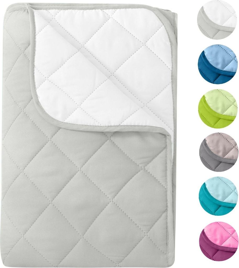 Microfaser Sommer Steppbett 135x200 weiß & wollweiß / OEKO-TEX / kochfest 95° / Leichtsteppbett für heiße Tage / ohne Bezug verwendbar