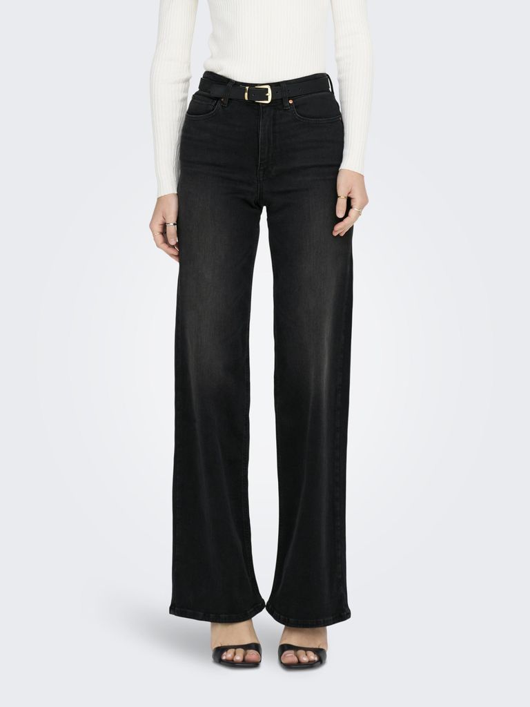 ONLY ONLMADISON BLUSH HW WIDE DNM CRO099 Washed Black XS/30