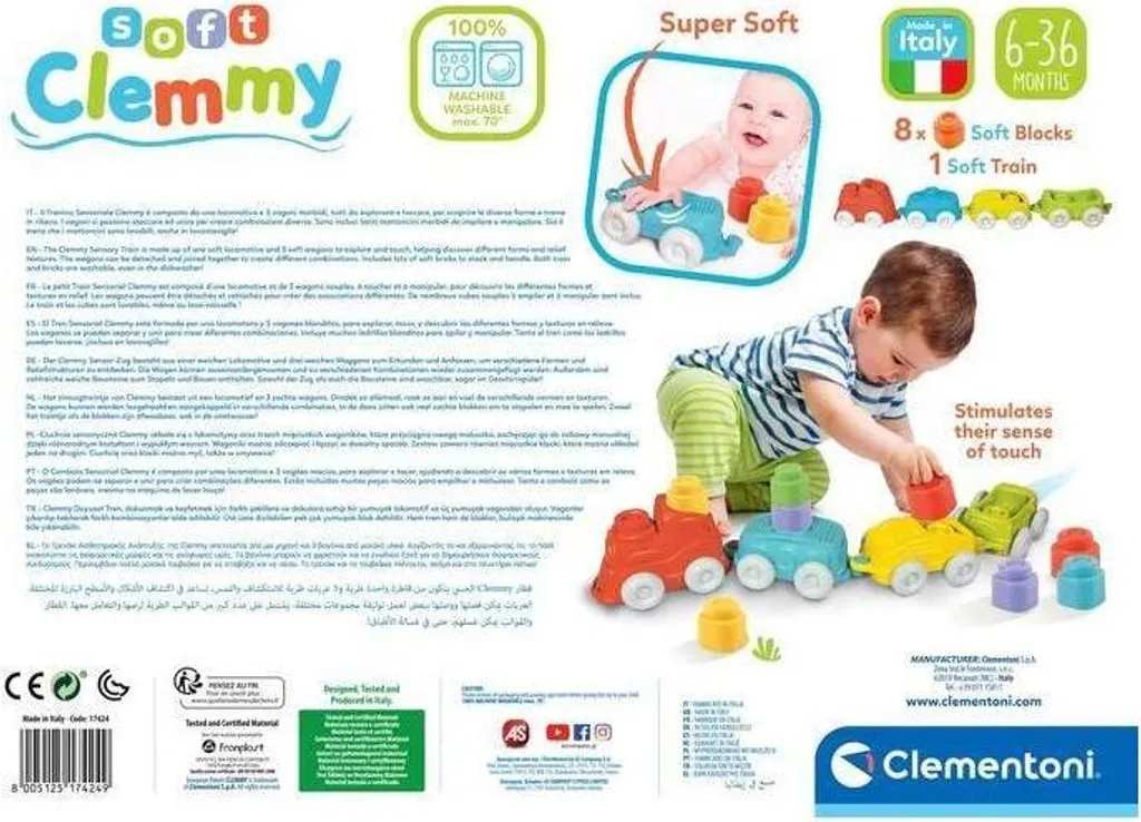 Jouet de construction train Soft Clemmy Junior 12 pièces pour bébé - 19