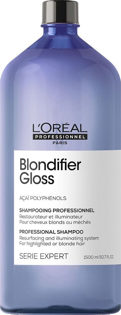 L'Oréal - Série Expert - Blondifier Gloss Shampoo - 1500 ml Productafbeelding 