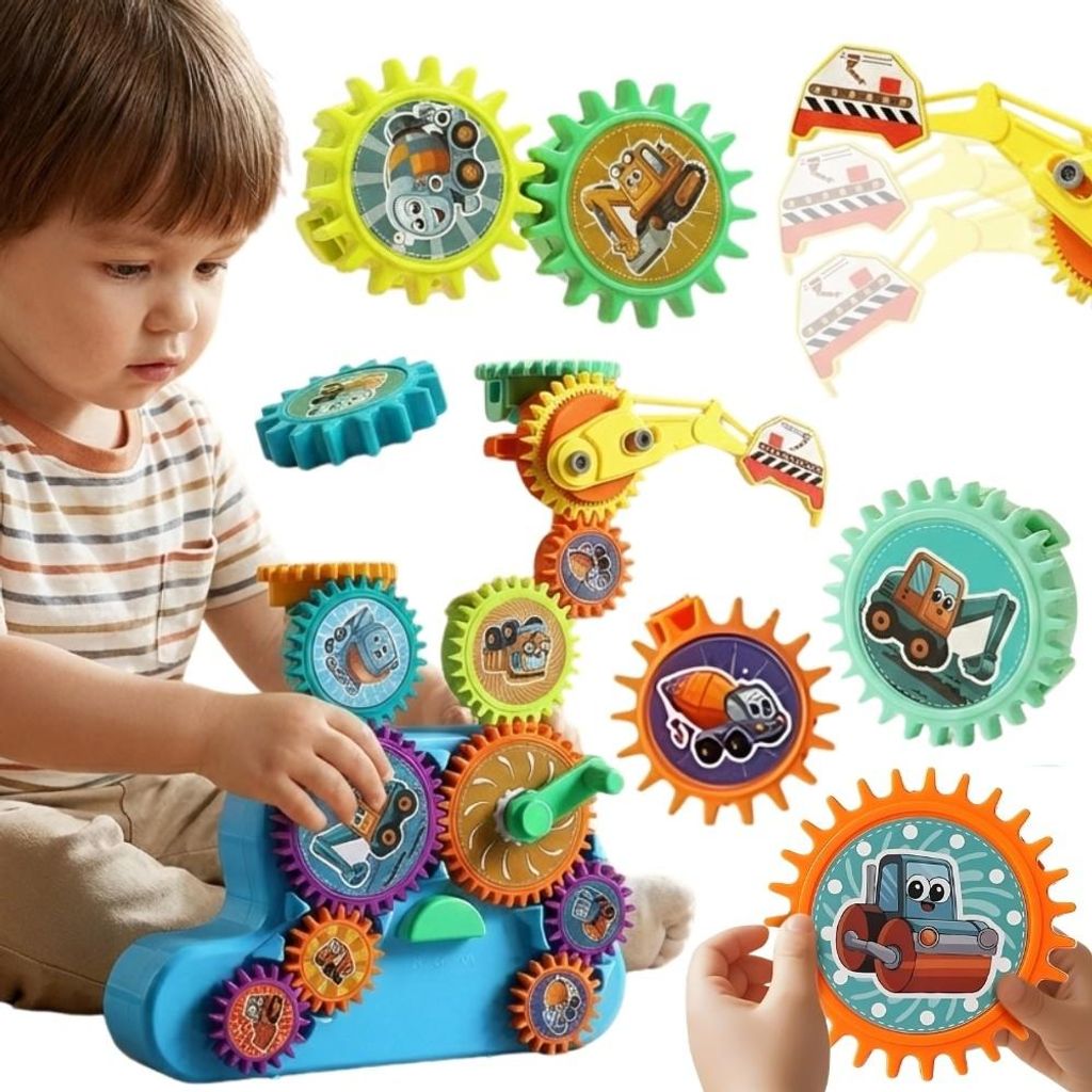Woopie Interactive Construction Blocks Gears 18 Stk.