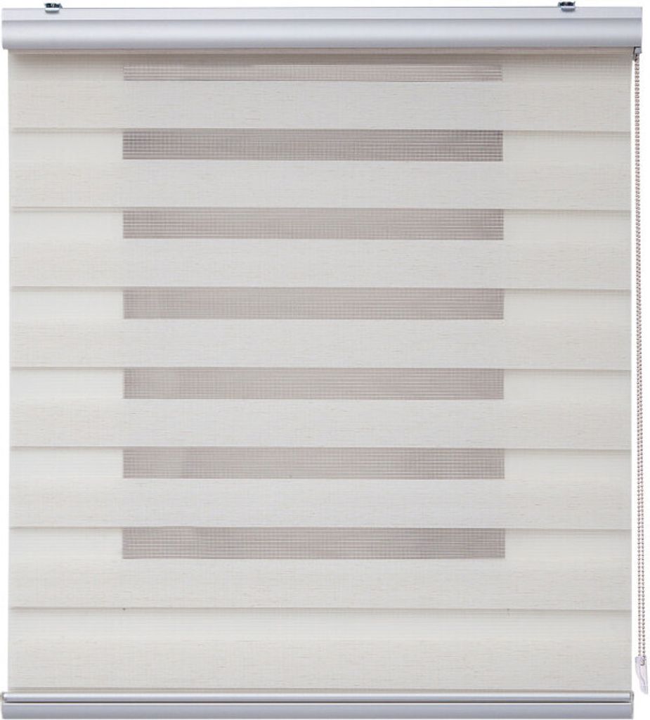 STORESDECO Doppelrollo Duo Rollo für Fenster und Türen, Zebra Rollo Lichtdurchlässig und verdunkelnd | Leinen, 120 cm x 250 cm