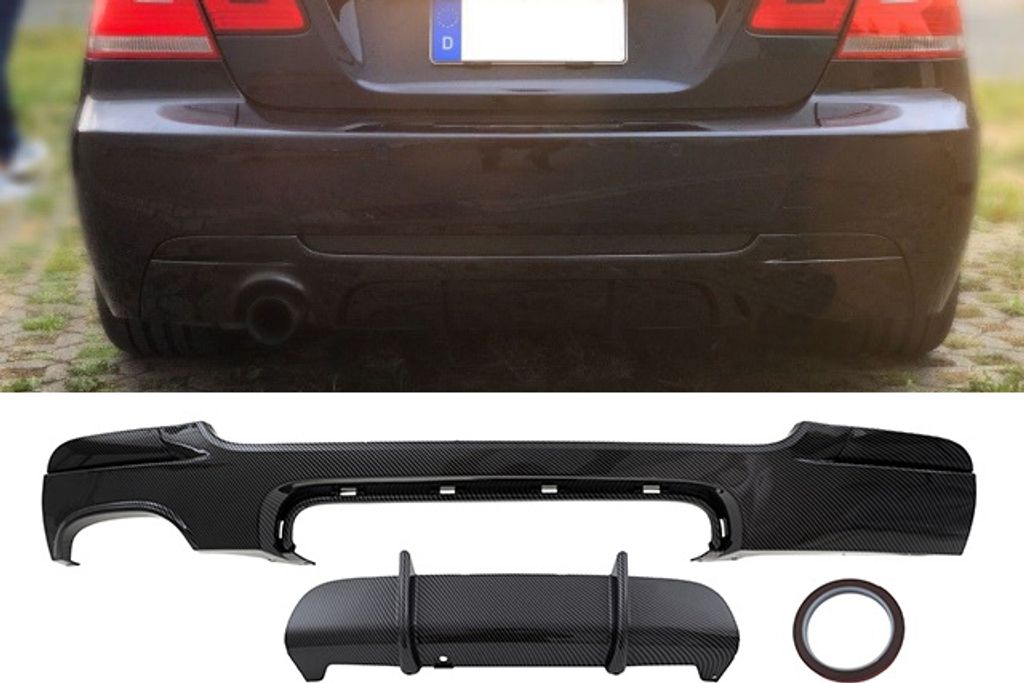 Heckansatz Diffusor Sport-Performance Carbon Glanz passt für 3er BMW E92 E93 M-Paket 316-330i