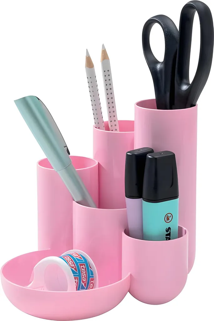 Rangement de Bureau Design 5 Compartiments en Polystyrène Rose CAMPUS HAN - 3