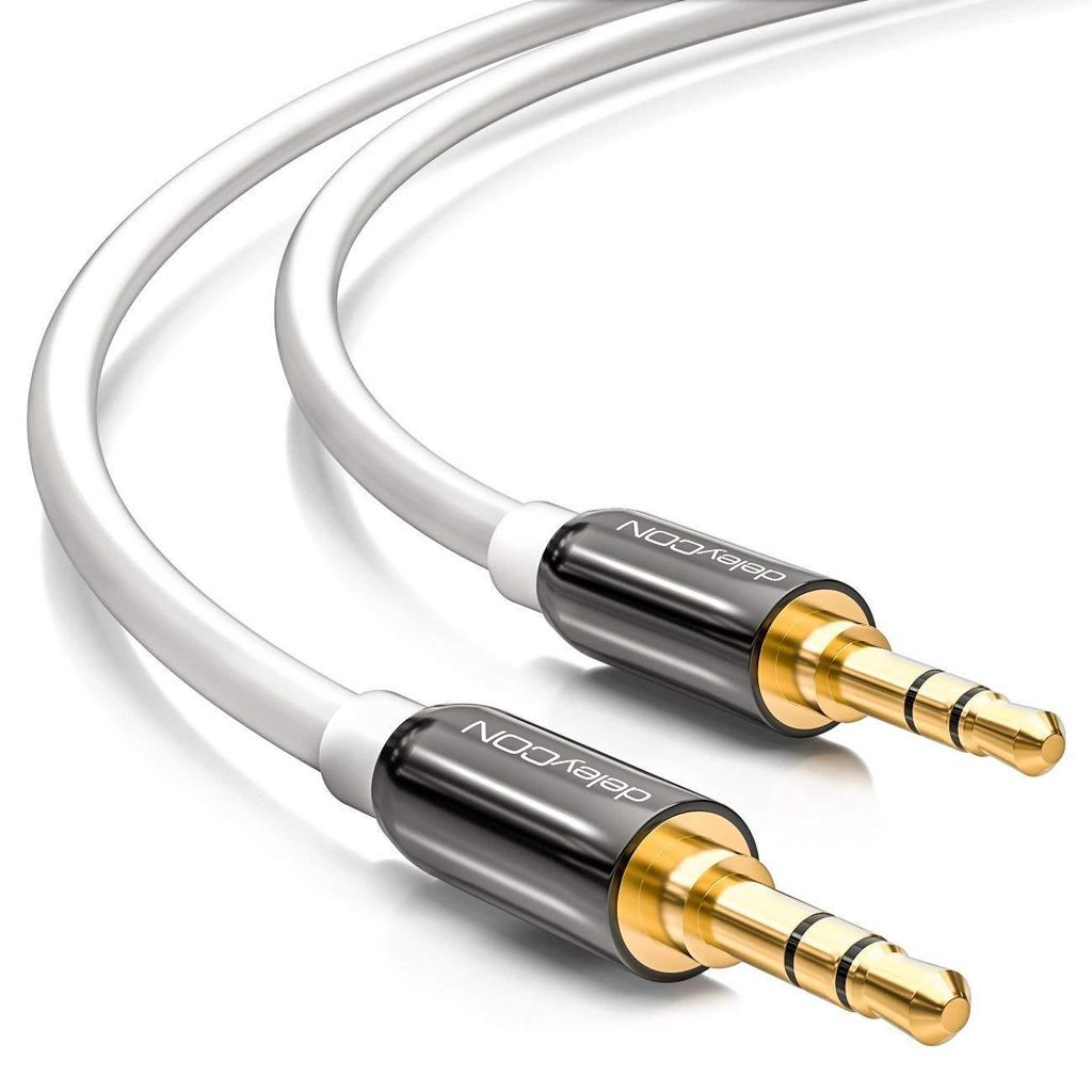 deleyCON 10m Klinkenkabel 3,5mm AUX Stereo, Stecker gerade Produktbild 