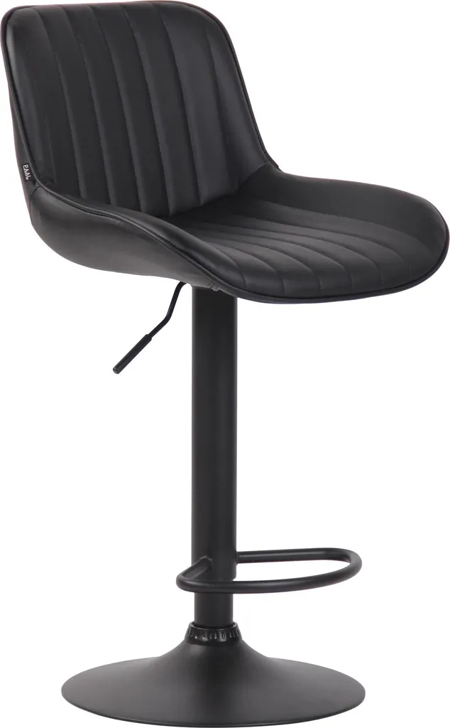 Tabouret de bar design avec dossier et hauteur réglable coloris Marron