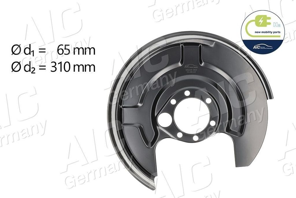AIC Spritzblech Bremsscheibe für AUDI A4 Limousine (8D2, B5) Hinten Rechts 56228 Ankerblech