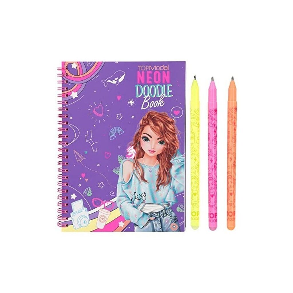 DEPESCHE TOPModel Neon Doodle Malbuch
